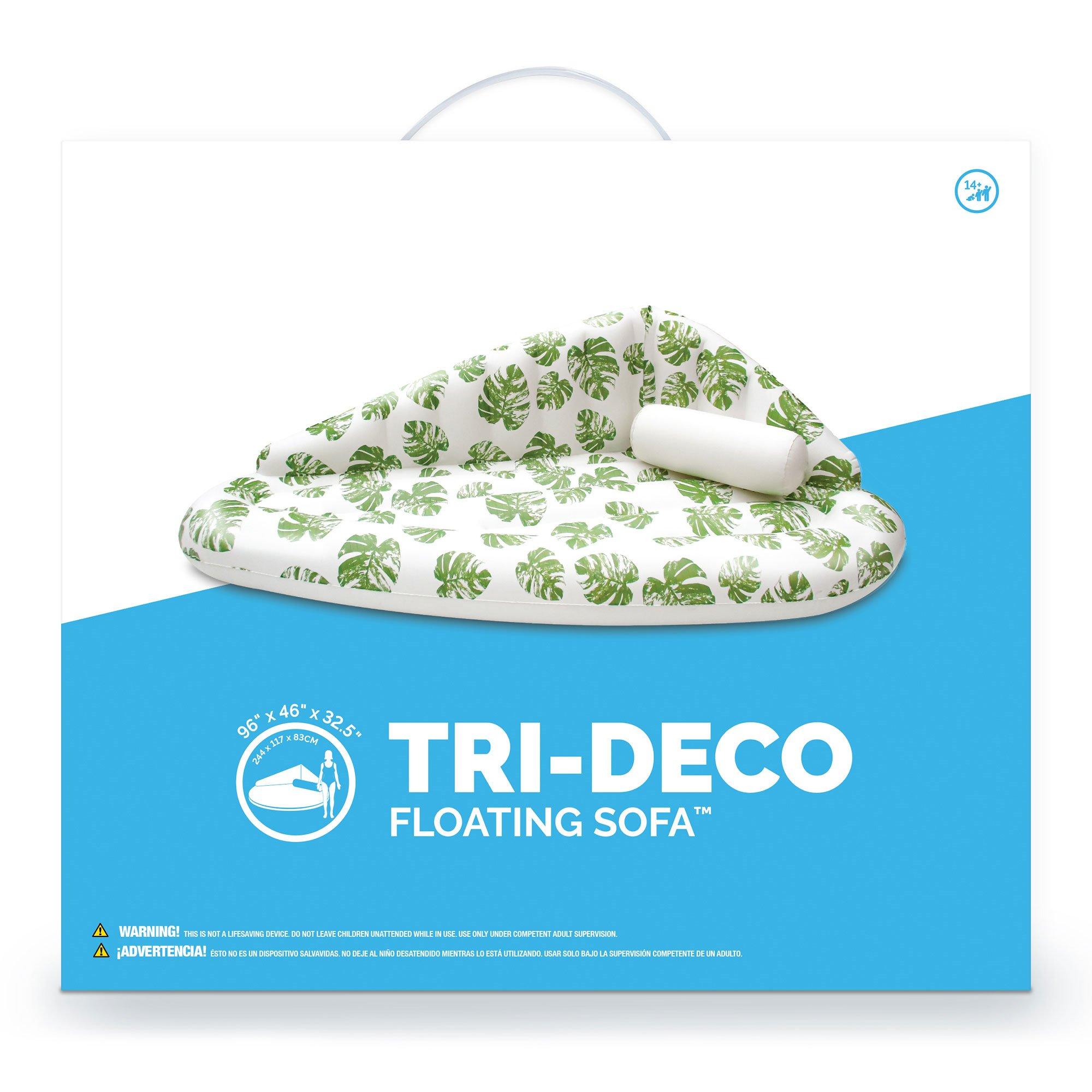Tri-Deco Monstera Leaf Inflatbale Sofa Pool Float