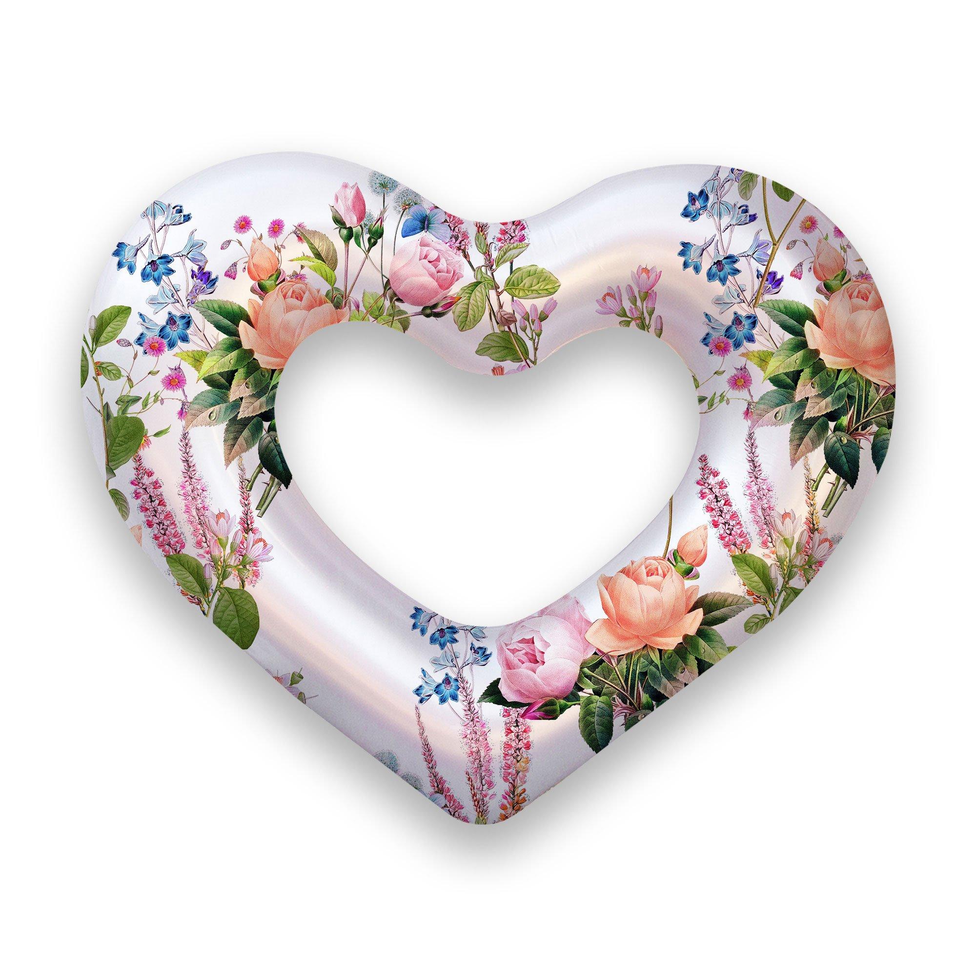 Flower Bloom Heart Inflatable Tube Pool Float