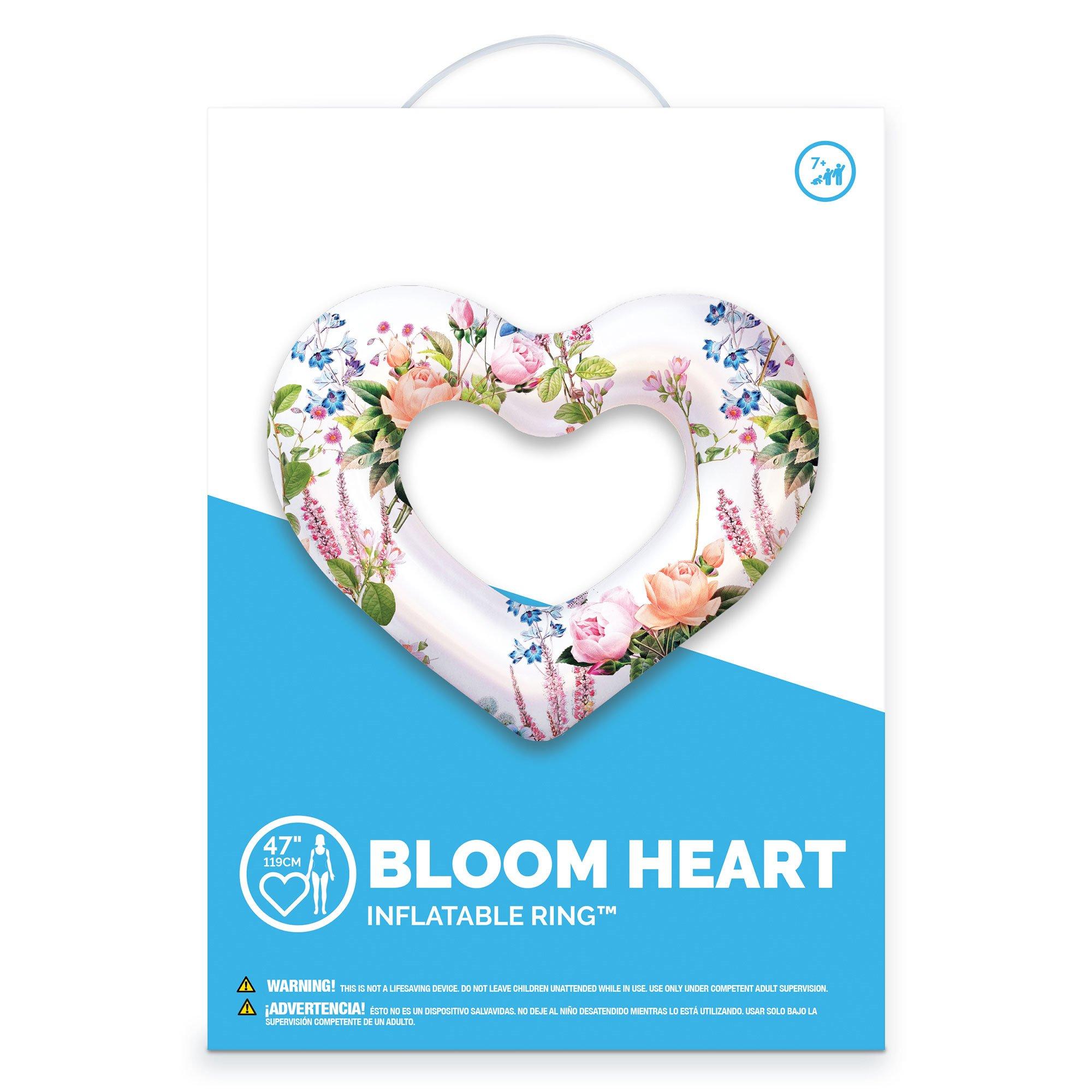 Flower Bloom Heart Inflatable Tube Pool Float