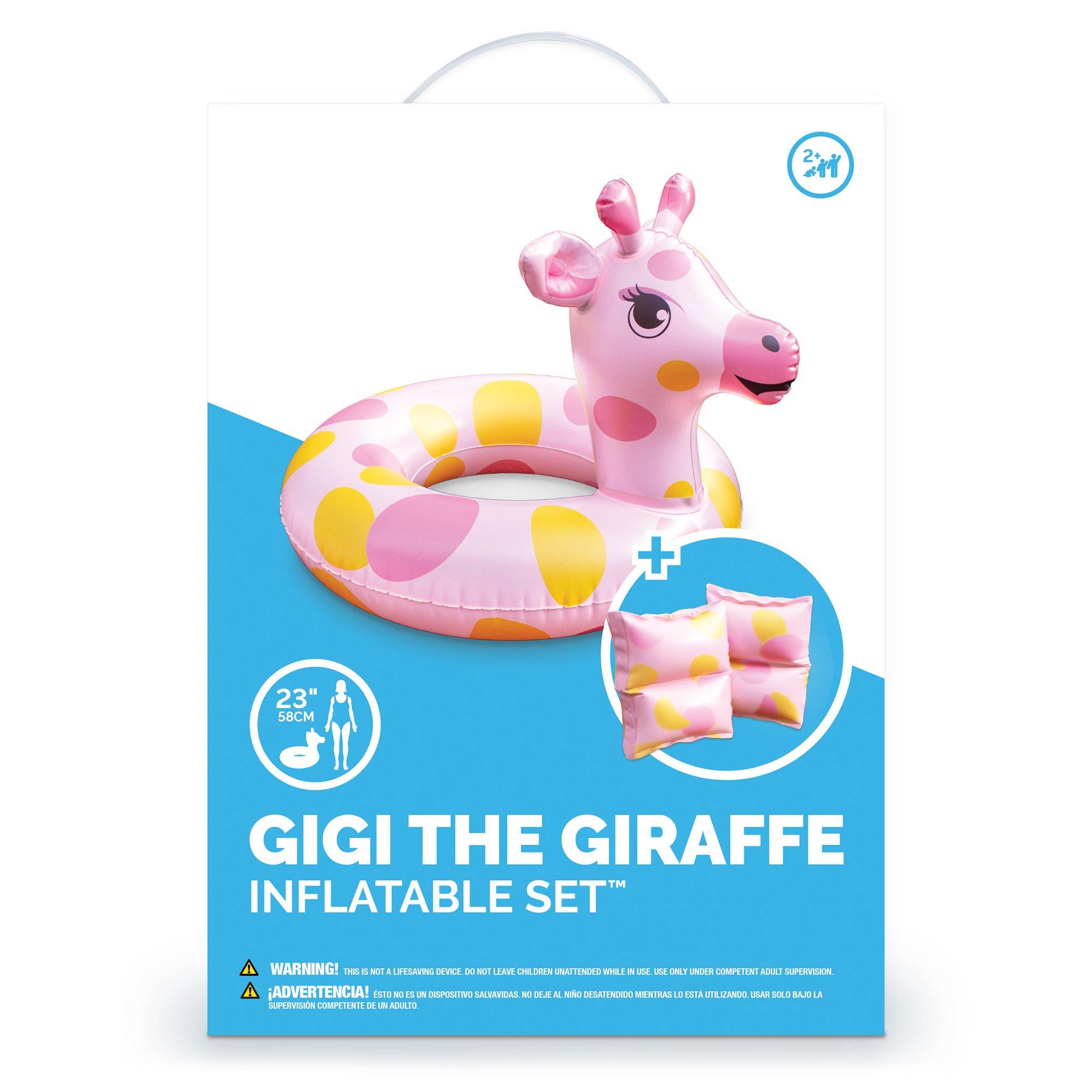 Gigi The Giraffe Inflatable Tube and Armband Set