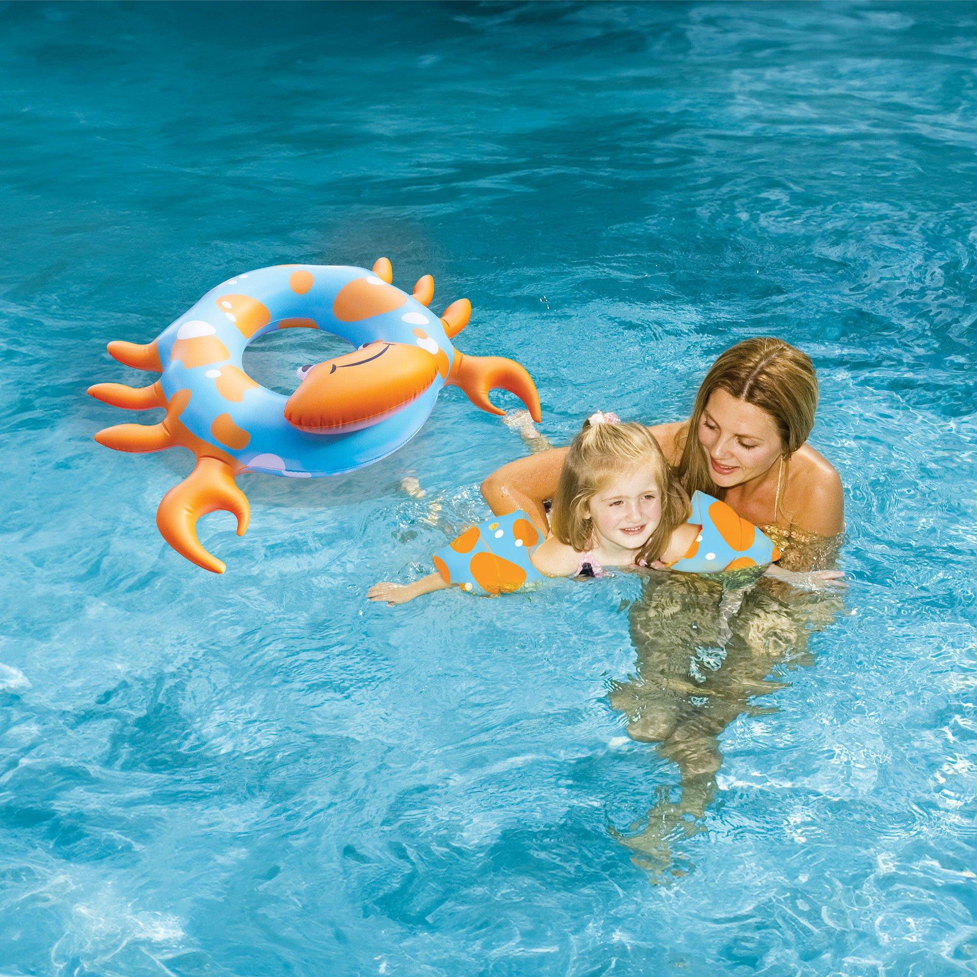 Cruze The Crab Inflatable Tube and Armband Pool Float Set