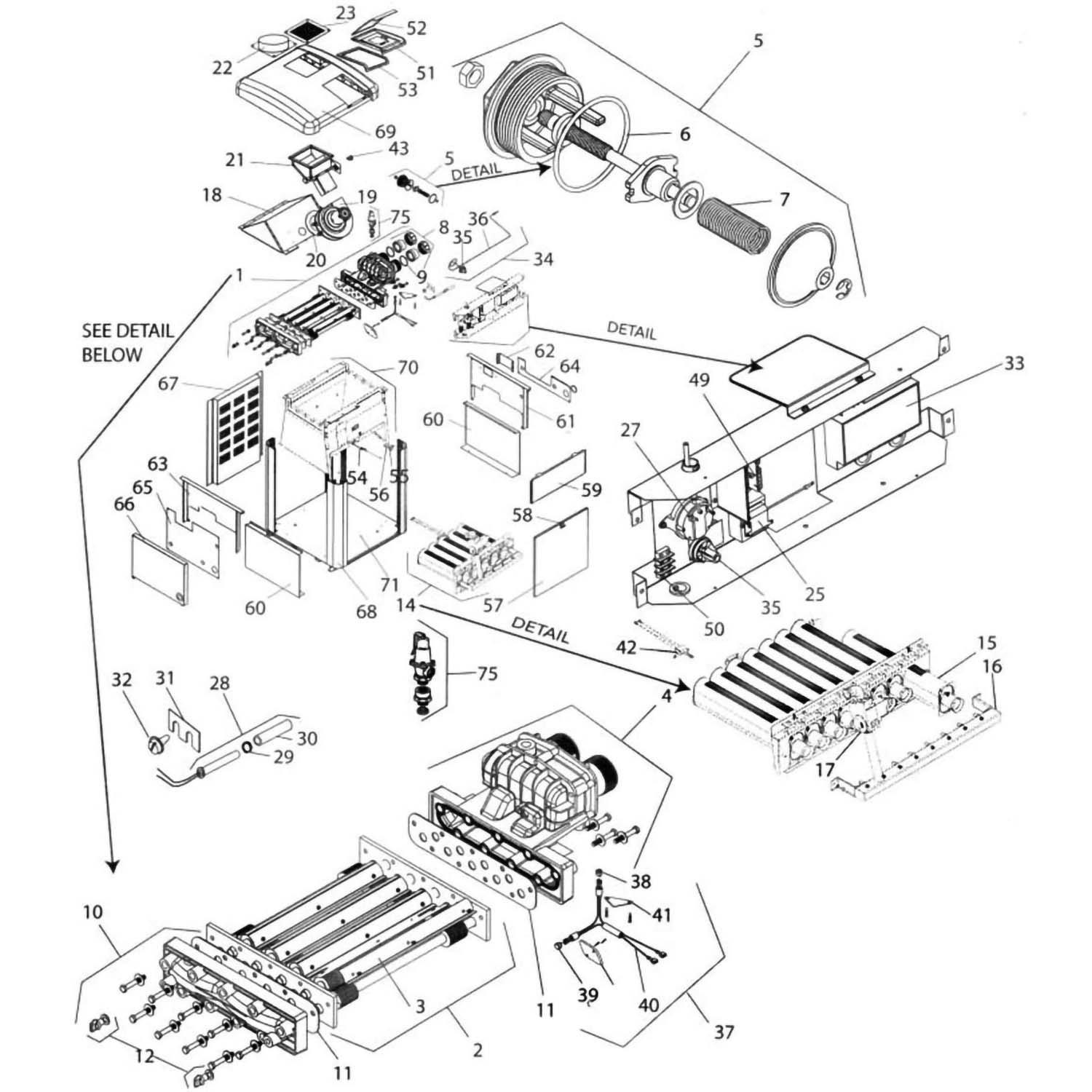 Jandy Heater LX/LT Low NOx Pool Heater Parts