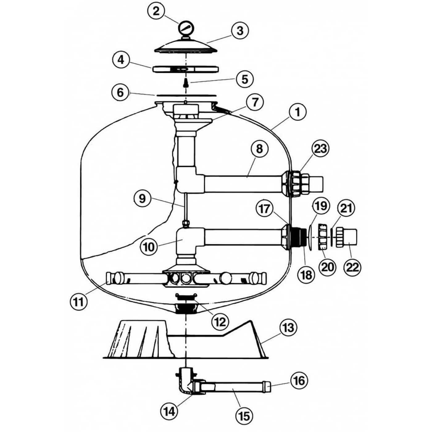 Sta-Rite High-Rate HRP36 Filter Parts