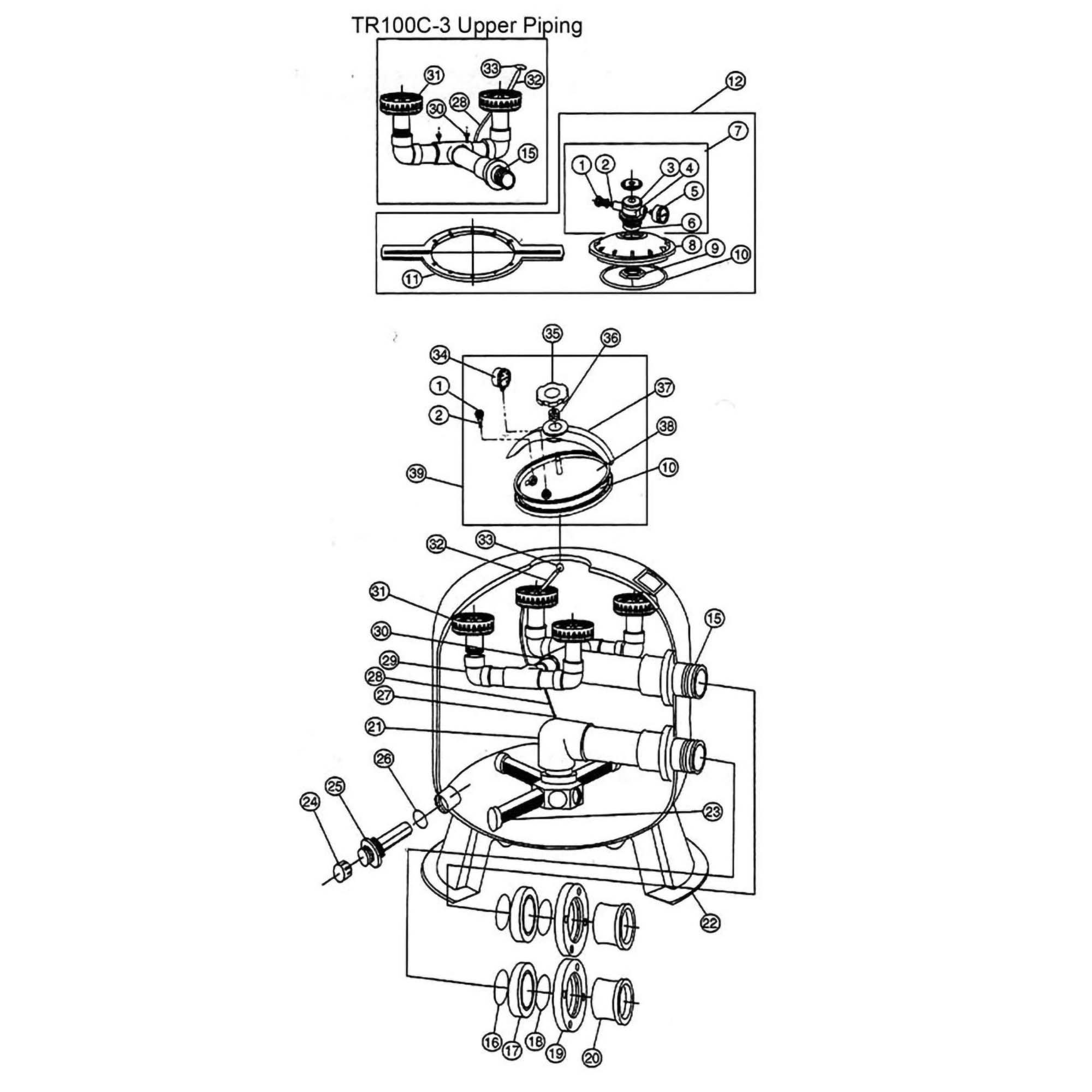 Triton C-3 Commercial Sand Filter Parts