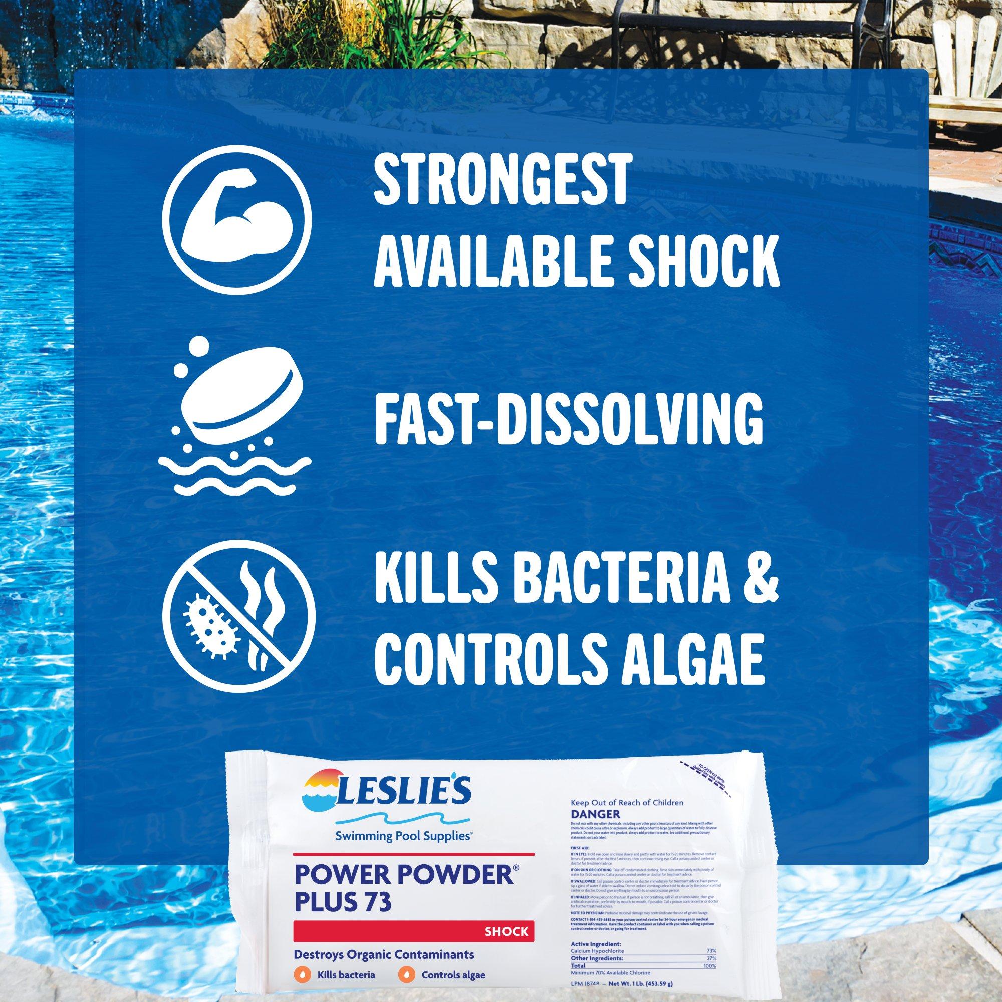 1 lb 6-Pack Power Powder Plus 73% Calcium Hypochlorite Pool Shock