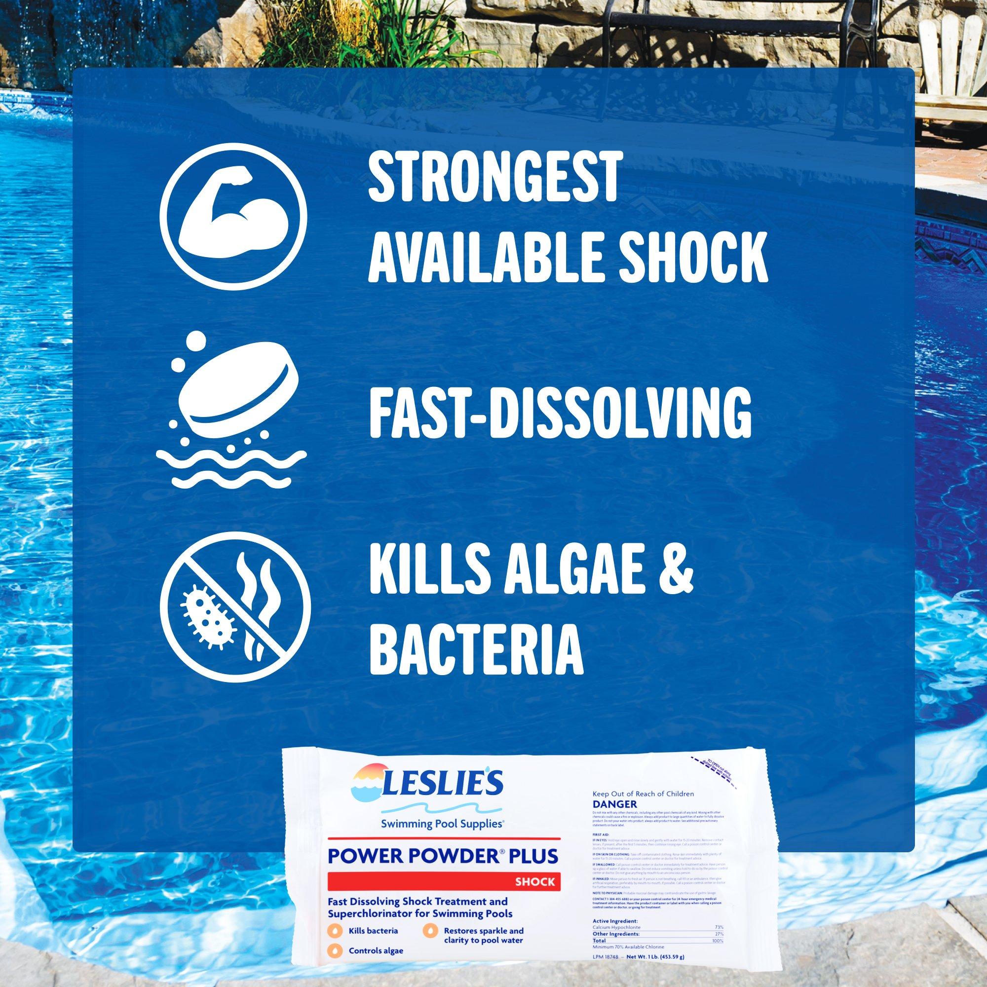 Leslie's  Power Powder Plus Calcium Hypochlorite Pool Shock 1 lb Bag