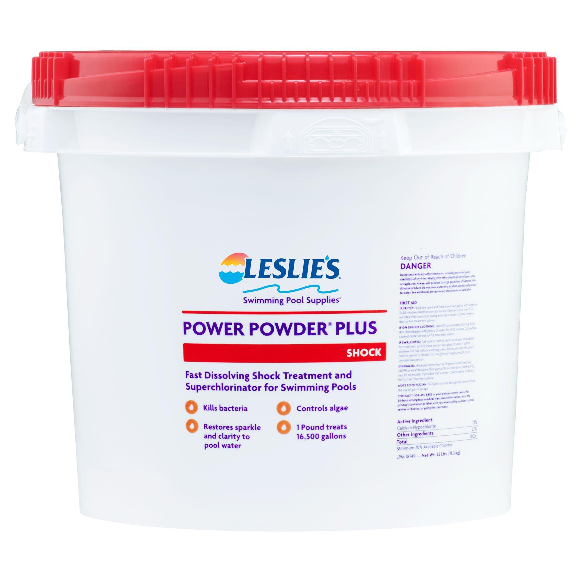 Leslie's  Power Powder Plus Calcium Hypochlorite Pool Shock  25 lbs