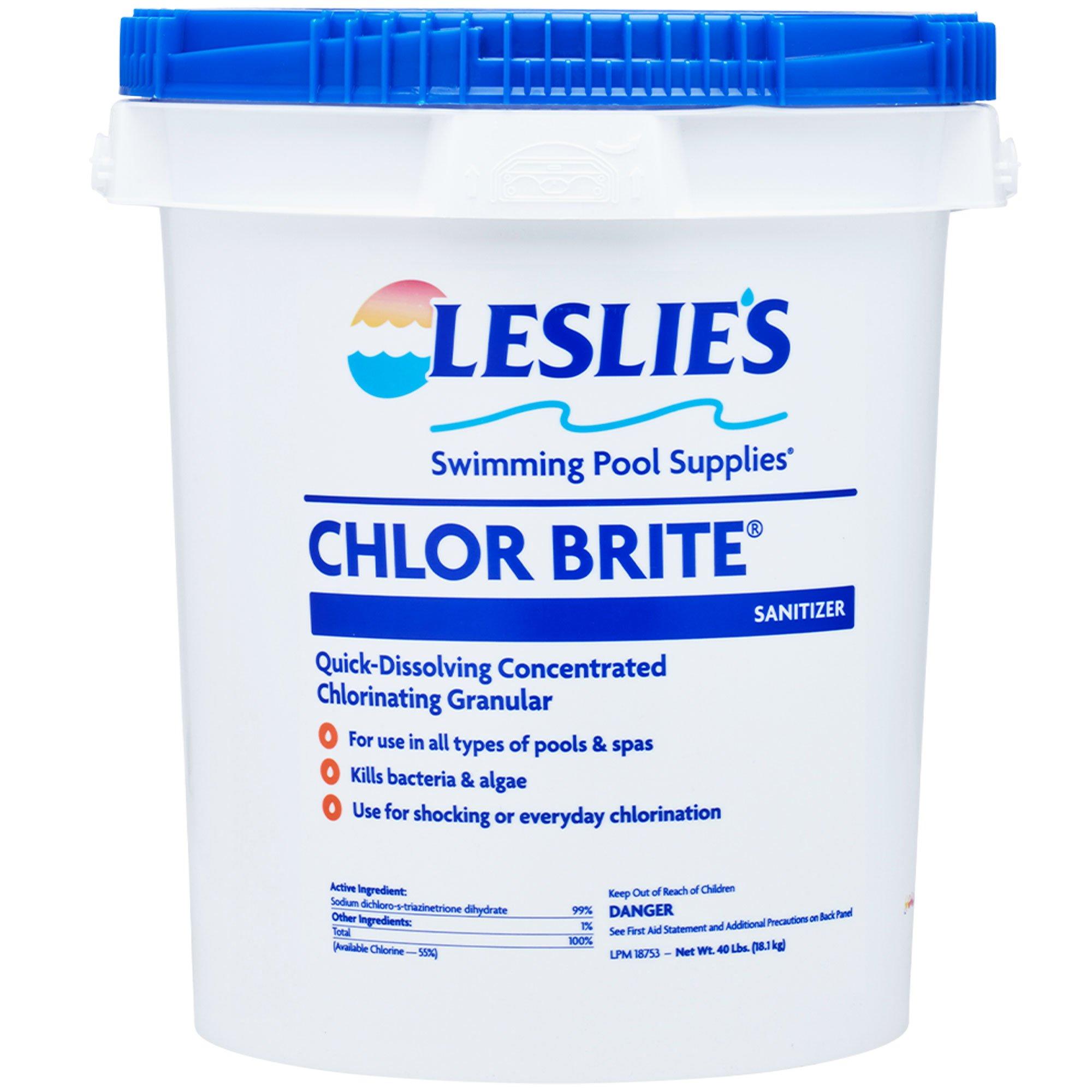 Leslie's  Chlor Brite Sodium Dichlor Granular Chlorine  40 lbs