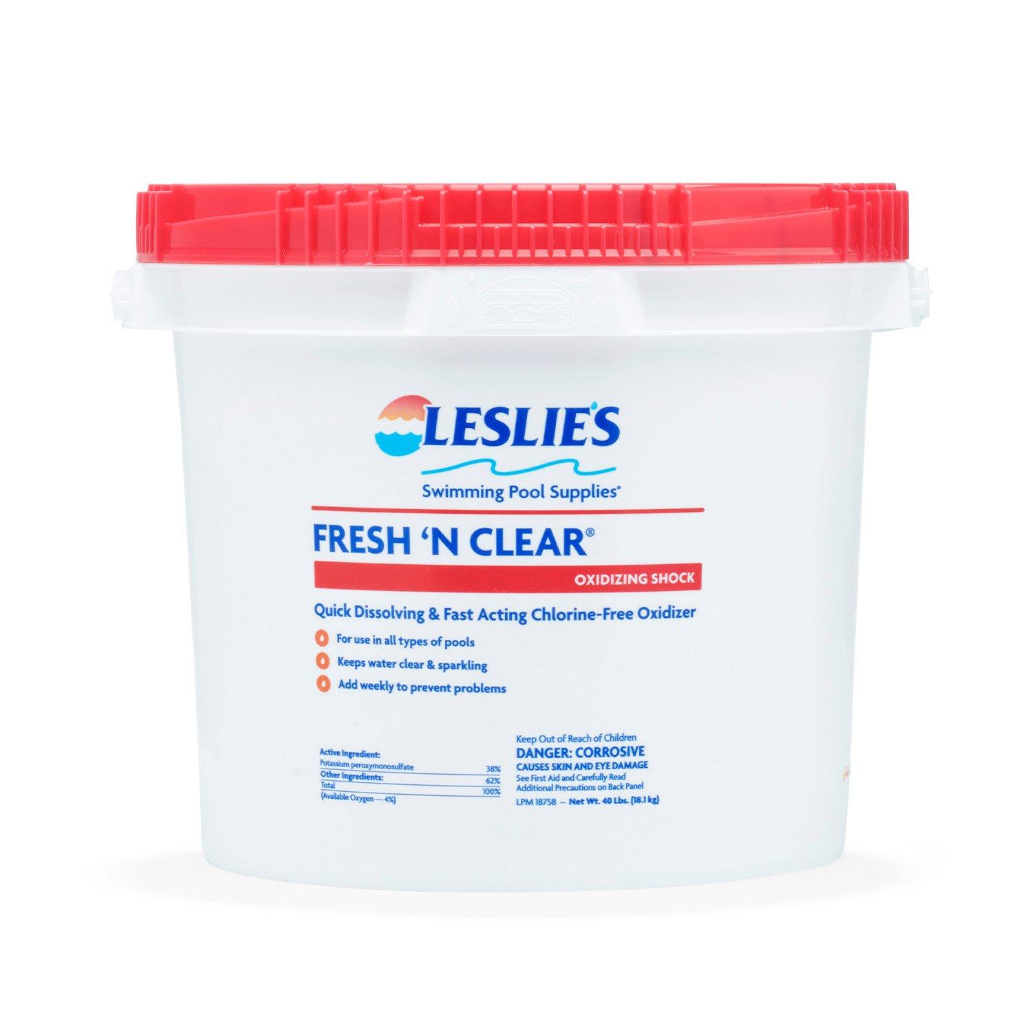 Leslie's  Fresh 'N Clear Non-Chlorine Oxidizing Pool Shock  40 lbs