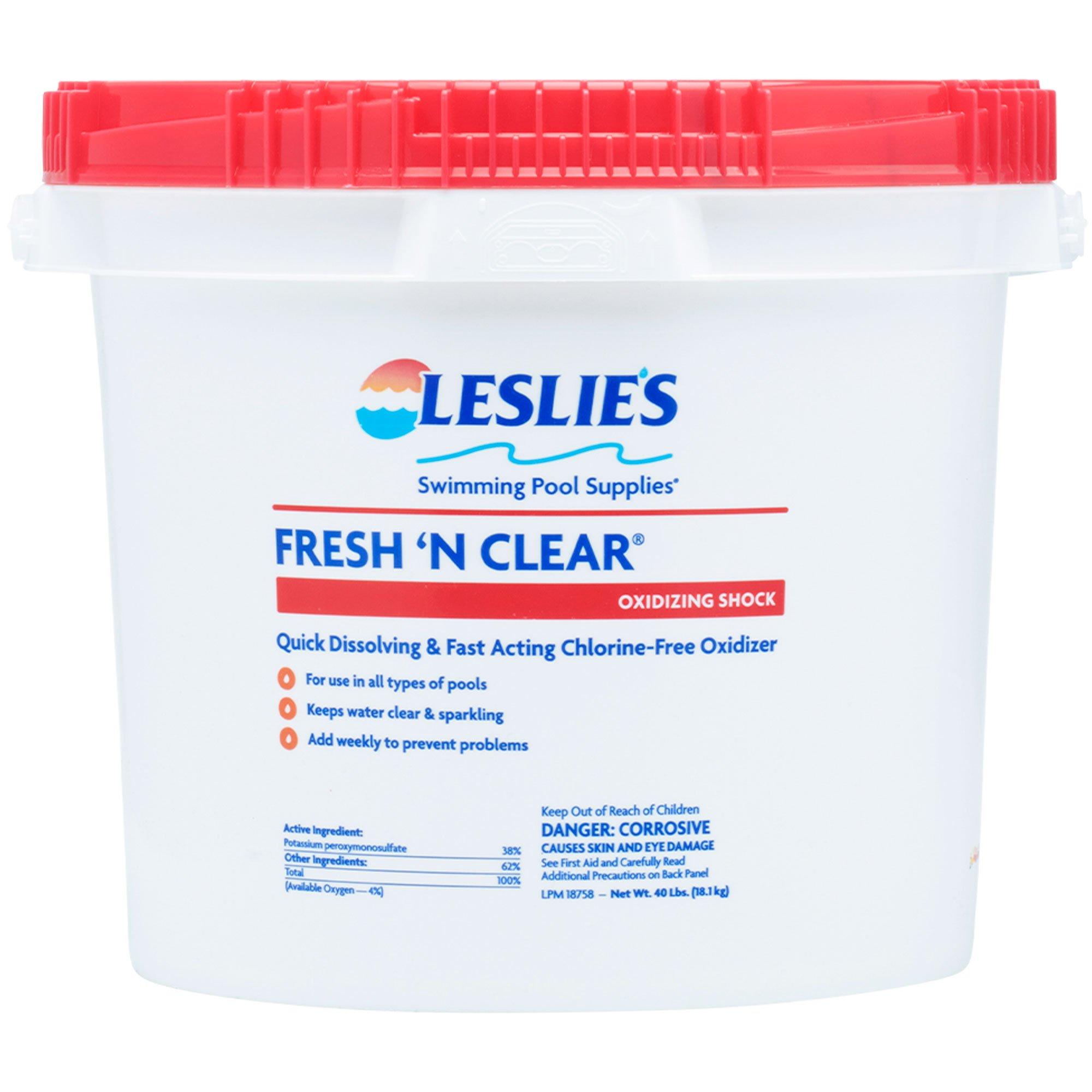 Leslie's  Fresh 'N Clear Non-Chlorine Oxidizing Pool Shock  40 lbs