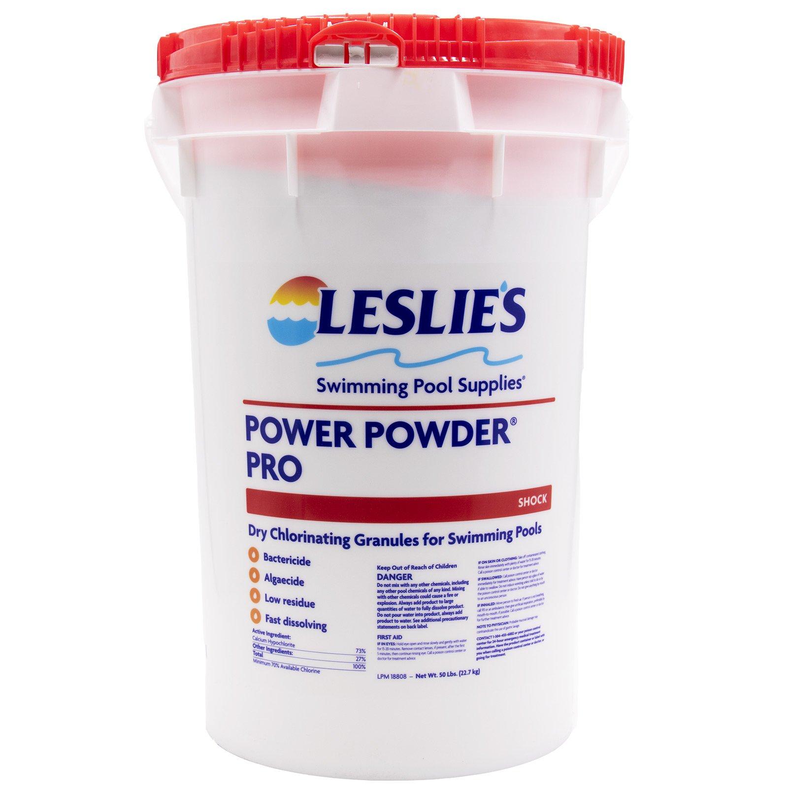Leslie's  Power Powder Pro Calcium Hypochlorite Pool Shock  50 lbs