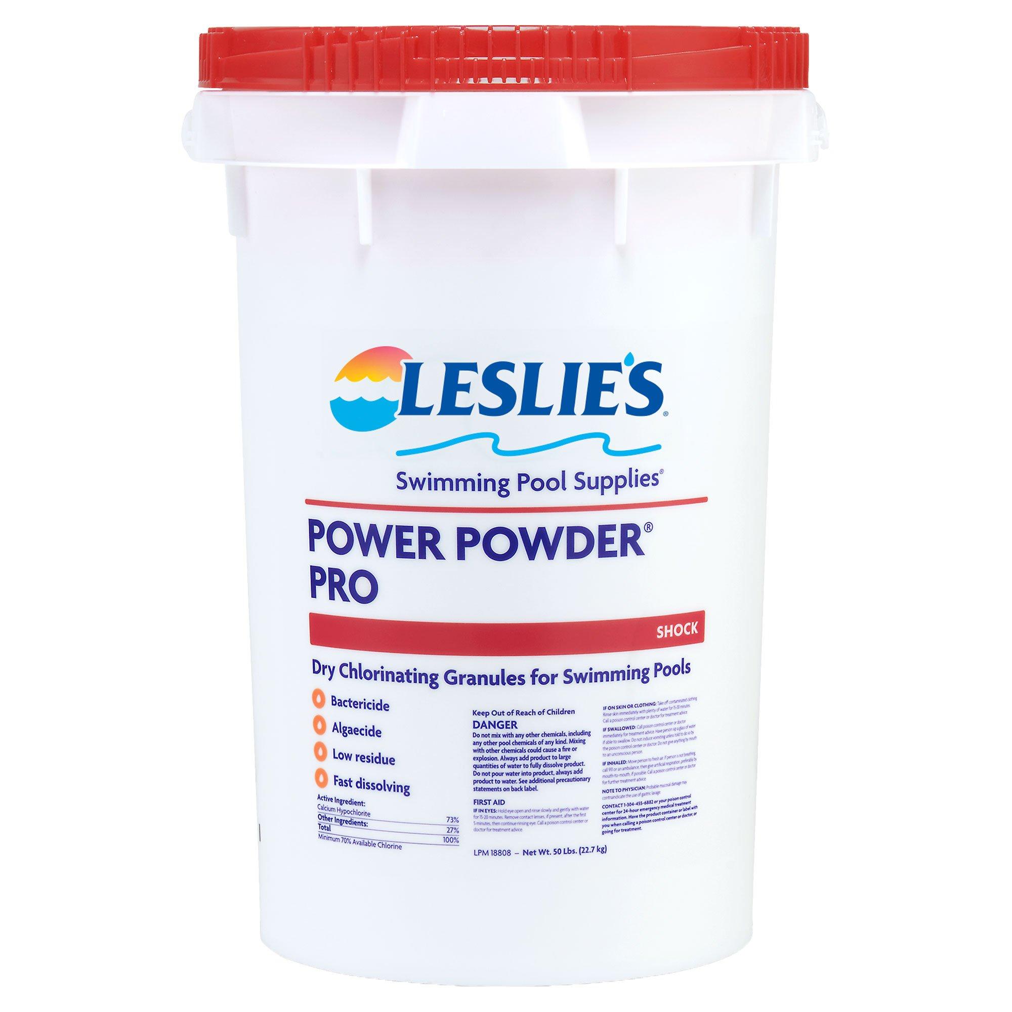 Leslie's  Power Powder Pro Calcium Hypochlorite Pool Shock  50 lbs