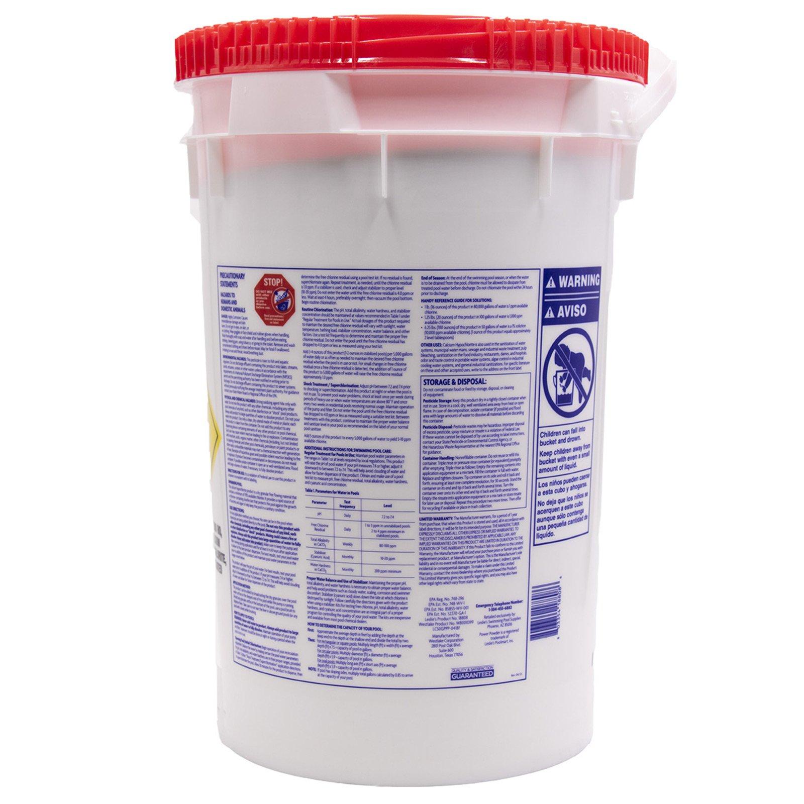 50 lb Power Powder Pro Calcium Hypochlorite Pool Shock