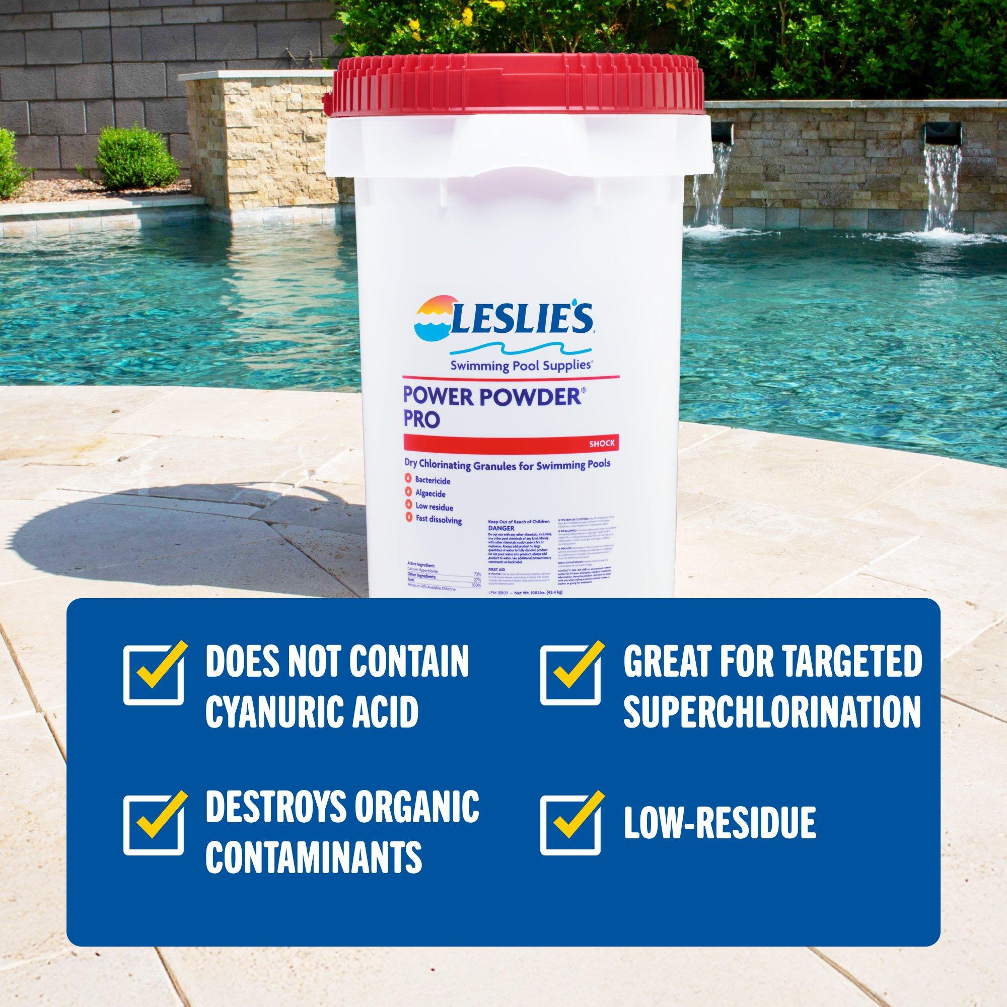 Leslie's  50 lb Power Powder Pro Calcium Hypochlorite Pool Shock