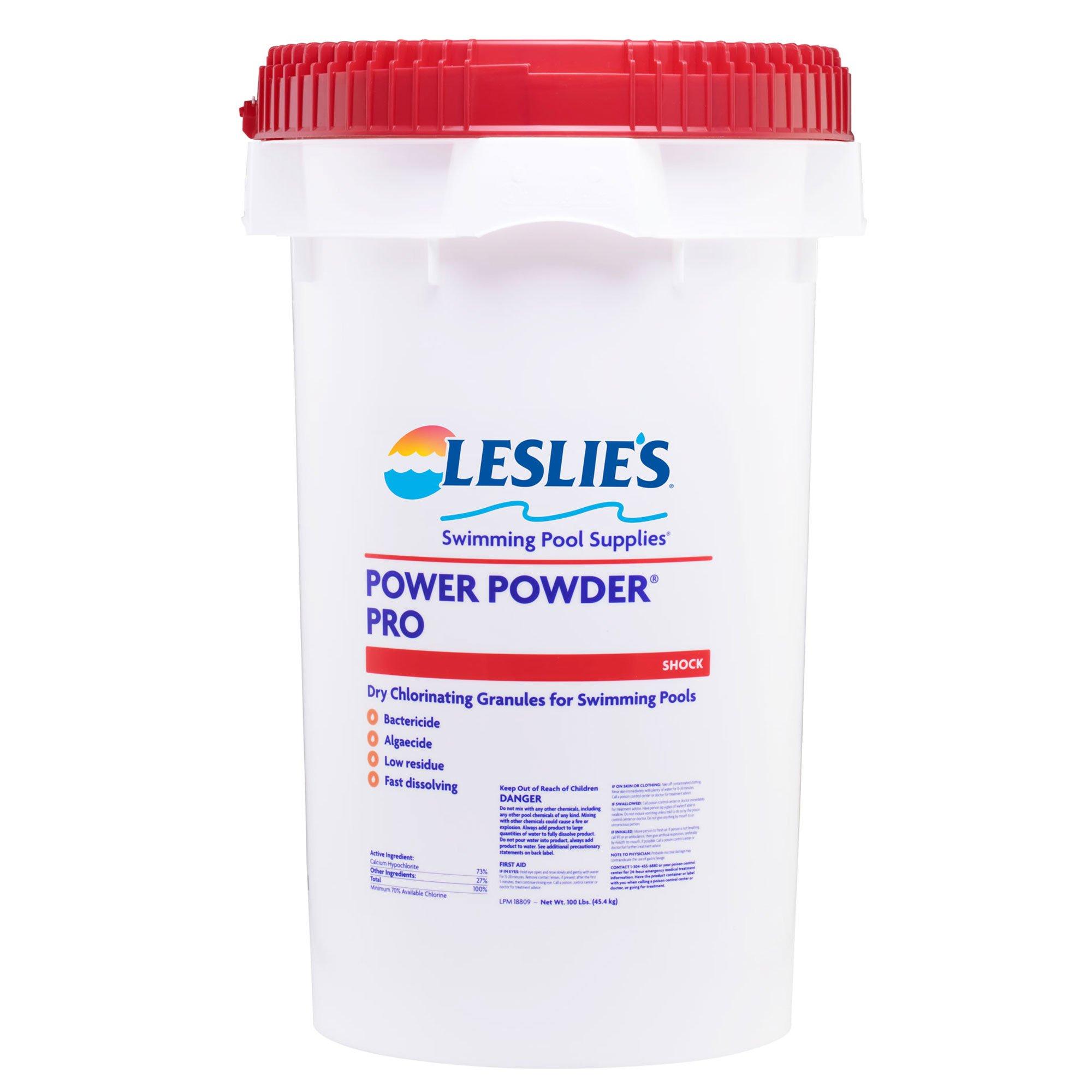 Leslie's  Power Powder Pro Calcium Hypochlorite Pool Shock  100 lbs