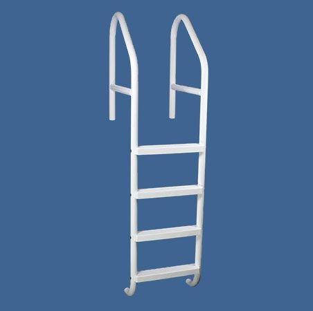 Saftron  36 Commercial 4-Step Cross Braced Pool Ladder Gray