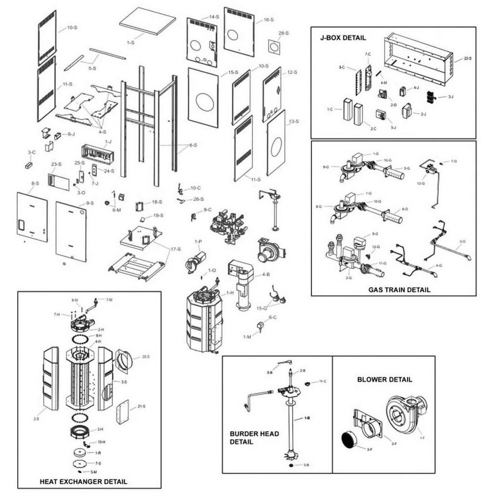 Raypak 751-1501 ADB Advanced Design Boiler Heater Parts