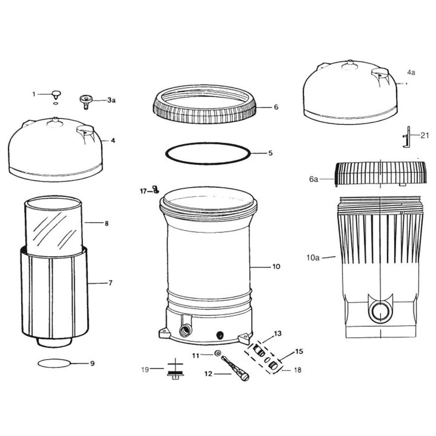 Jacuzzi Dirtbag Separation Tanks Part Schematic