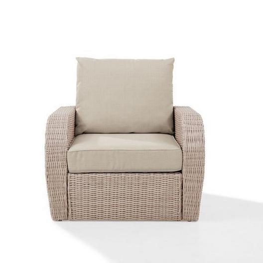 Crosley  St Augustine Wicker Arm Chair with Cushions