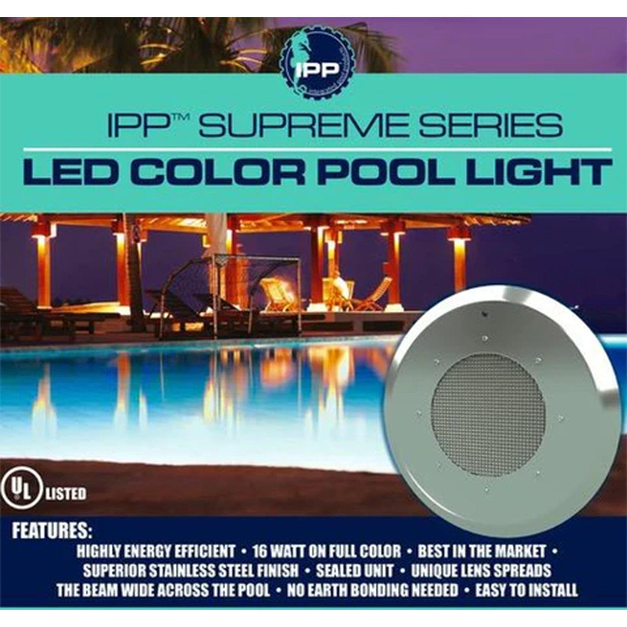 Integrated Pool Products  Supreme series 10 Inch Bahama Blue LED 100 ft UL Approved Underwater Swimming Pool Light
