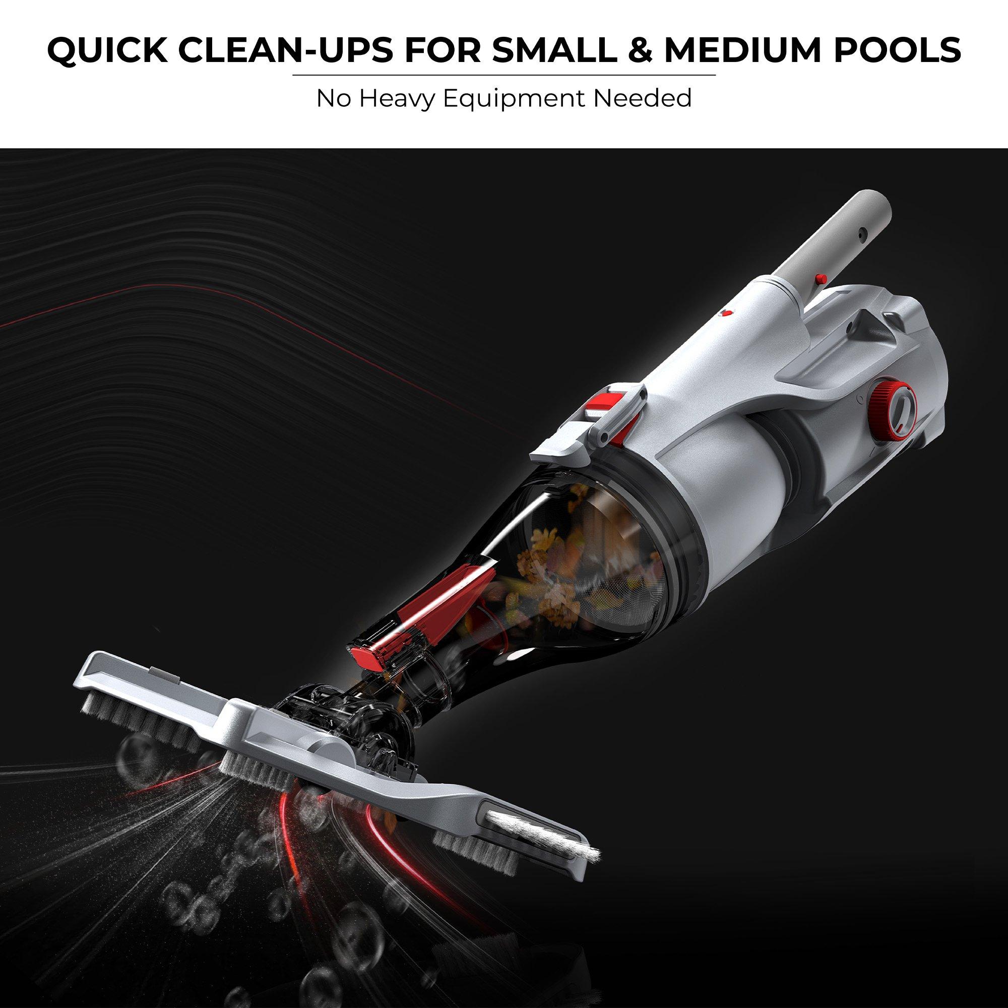 Voltera 33 Cordless Rechargeable Handheld Everyday Small and Medium Pool Vacuum Cleaner