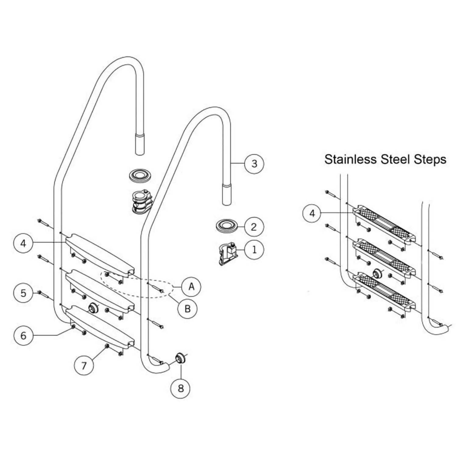 Astral Residential Pool Ladder Parts