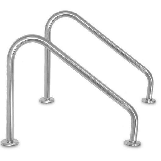 Inter-Fab  30in Stair Side Mounted Rail .049in Wall Tubing (Pair) White Powder Coated