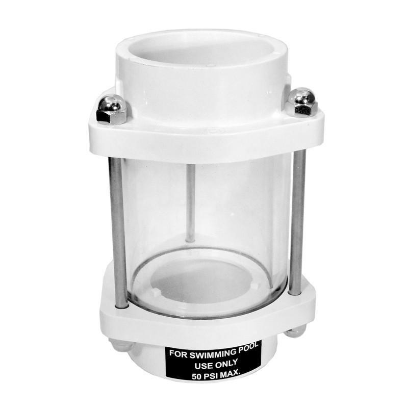 Hayward - Vari-Flo Control 1 1/2in. SKT Valve ABS Horizontal In LIne Sight Glass