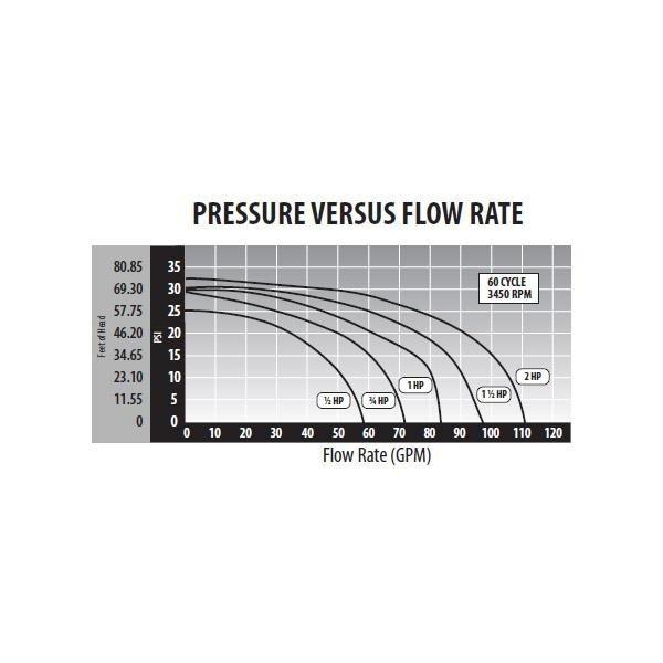 Waterway  Center Discharge 48-Frame 1-1/2HP Single-Speed Spa Pump 115V