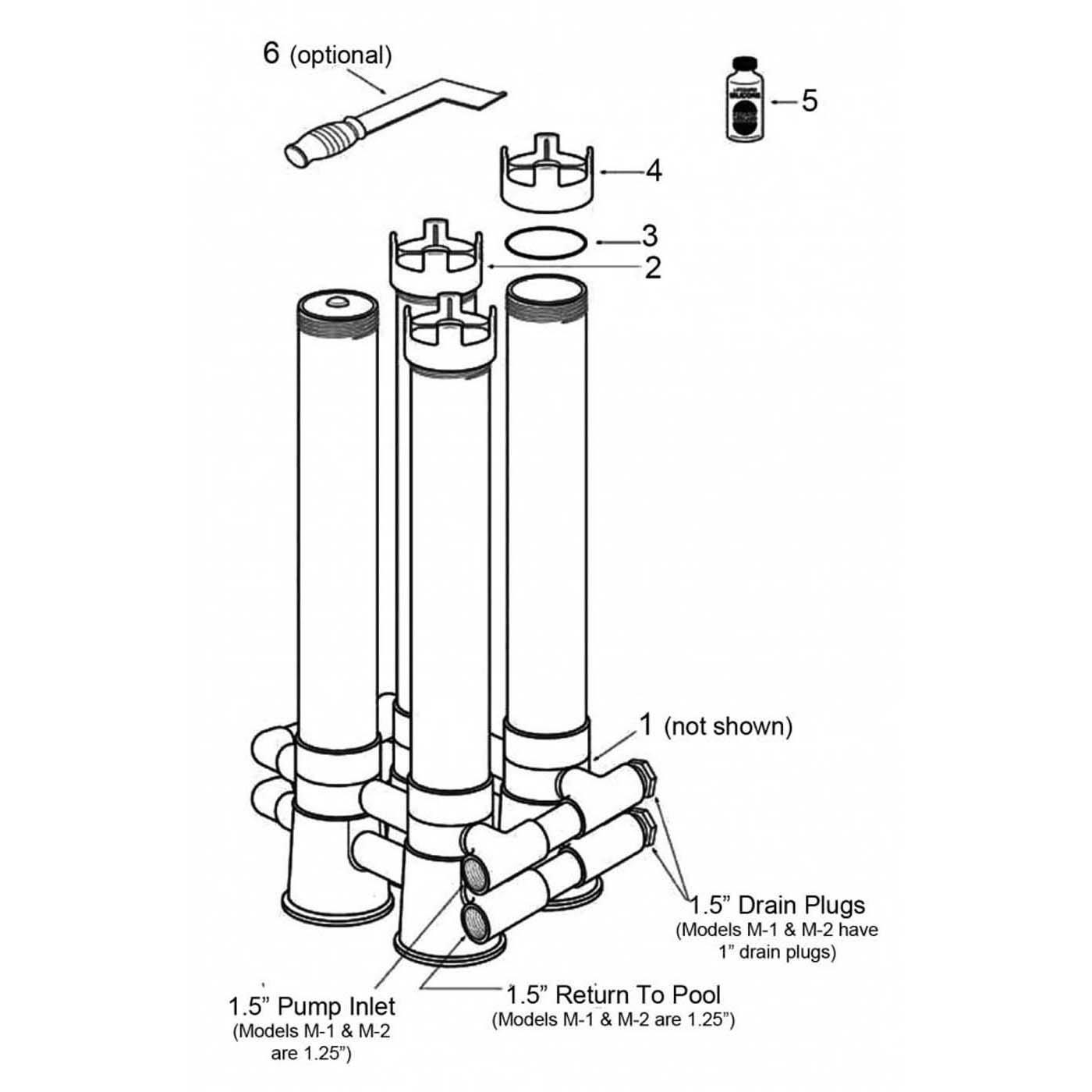 Pentair Standard  High Sq Ft Module Filter Parts