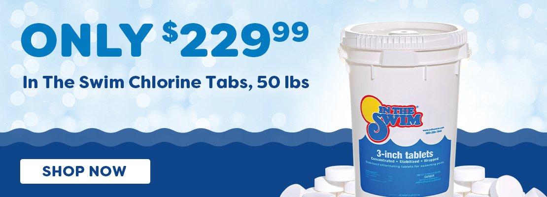 An image advertising chlorine tabs for $229.99