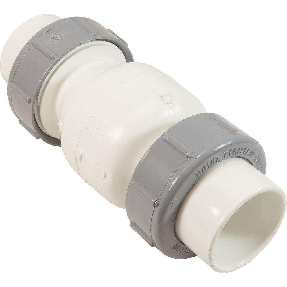 Flo Control  Check Valve Flo Control,Spring,1-1/2"s,1/2lb,True Union,Wht