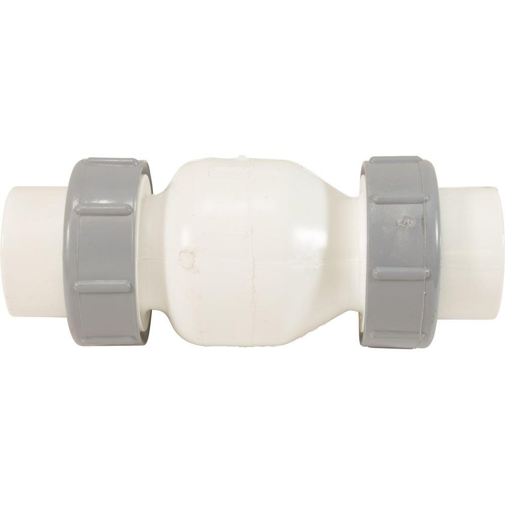 Flo Control  Check Valve Flo Control,Spring,1-1/2"s,1/2lb,True Union,Wht