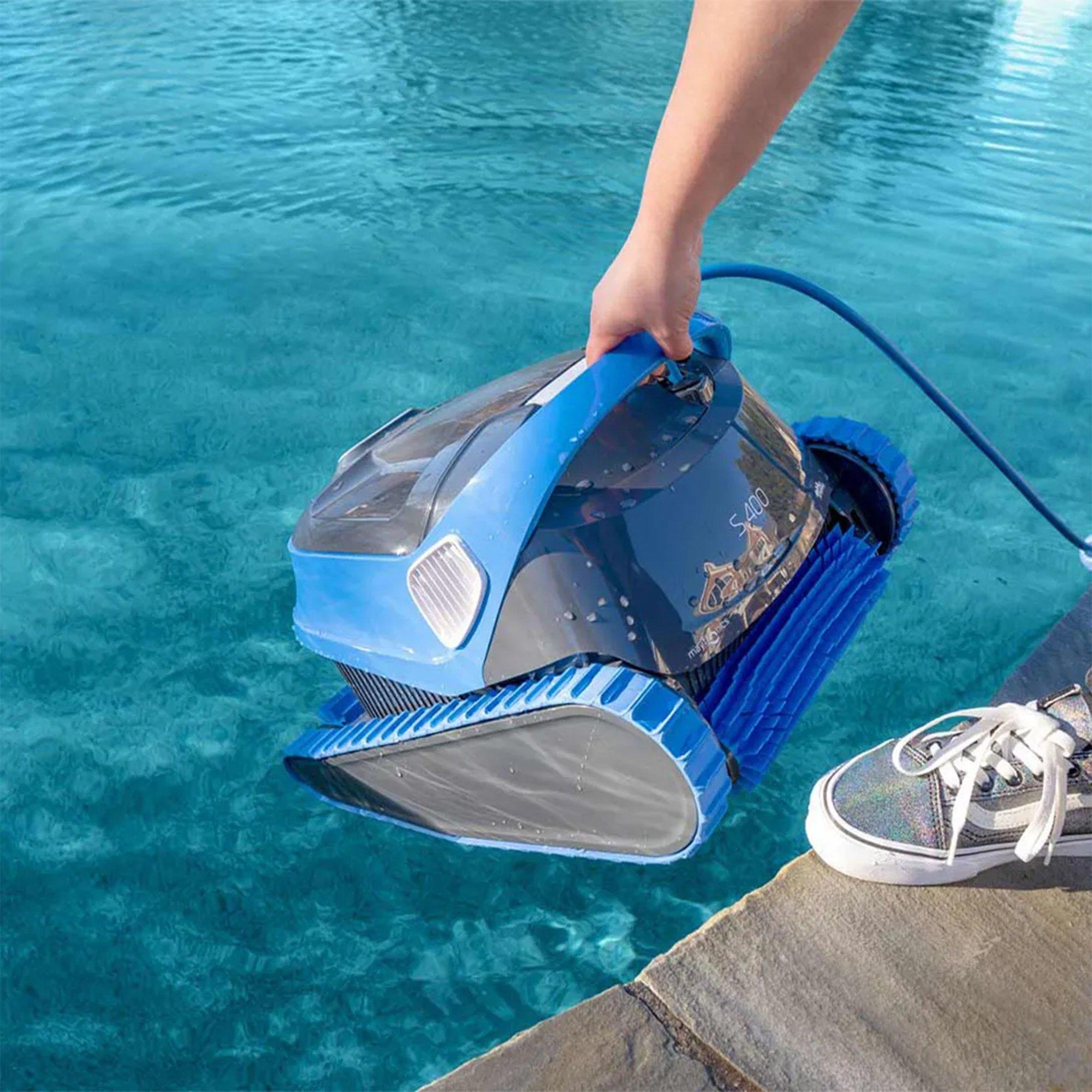S400 Robotic Pool Cleaner With MyDolphin Plus App Control and Caddy