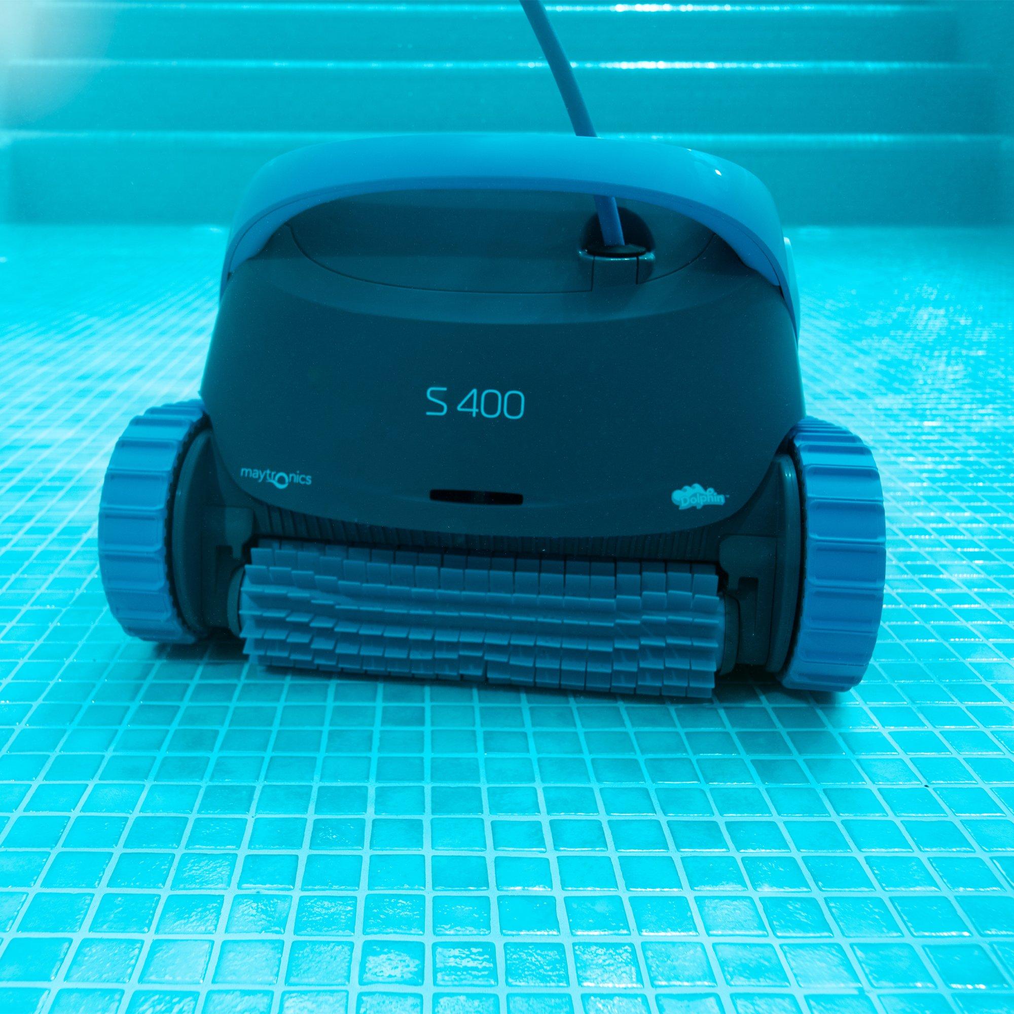 S400 Robotic Pool Cleaner With MyDolphin Plus App Control and Caddy
