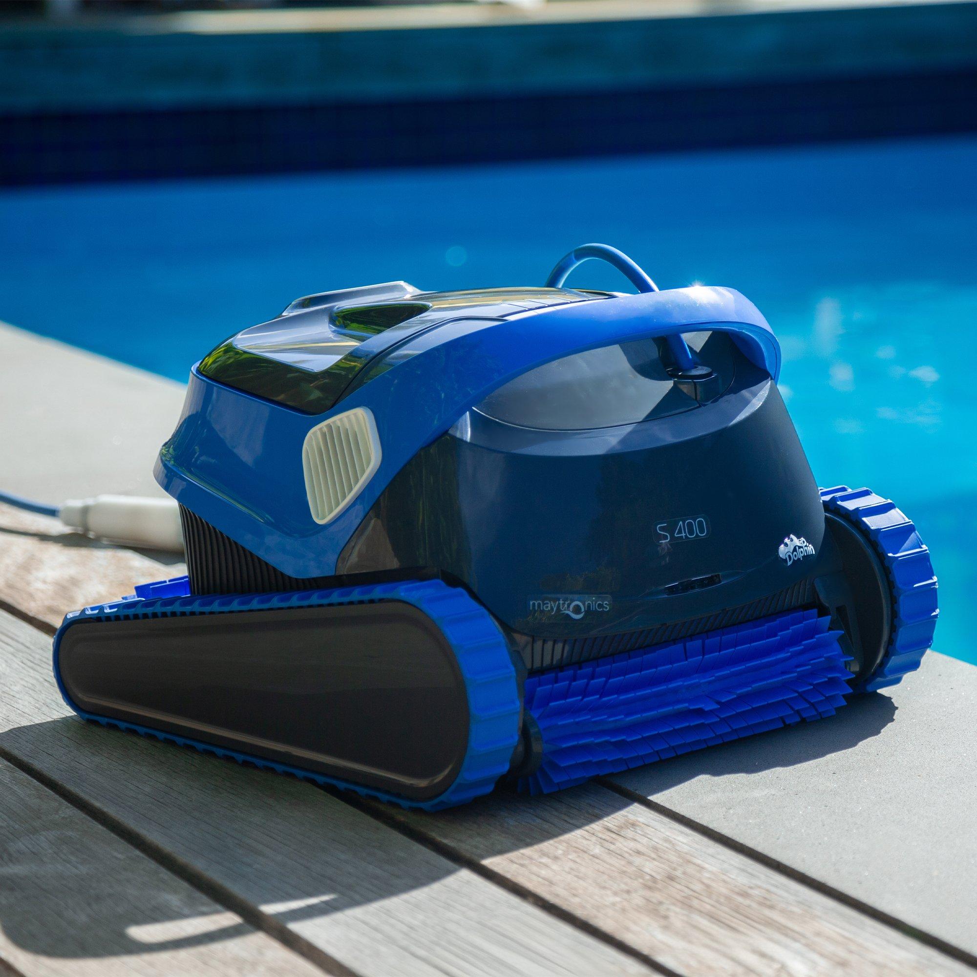 Dolphin  S400 Robotic Pool Cleaner With MyDolphin Plus App Control and Caddy