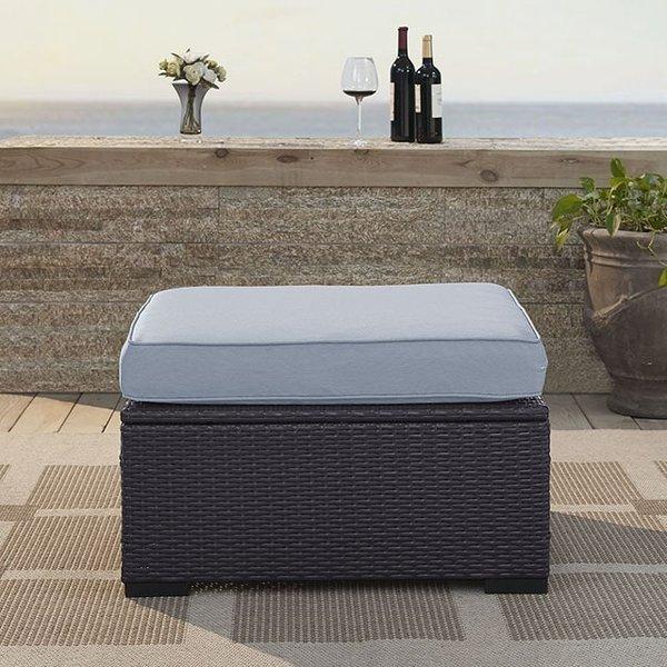 Crosley  Biscayne Ottoman with Mist Cushion