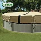 Oval Ultimate 3000 Above Ground Winter Pool Cover 12-Year Warranty Tan