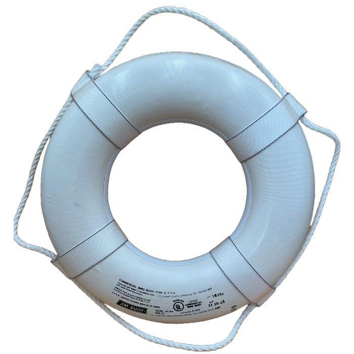 JBW-24 Jim Buoy 24" White USCG approved Life Ring