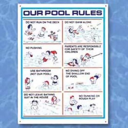 Valterra  Pool Rules Sign