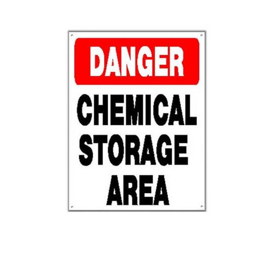 National Stock Sign  Danger Chemical Storage Sign