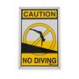 Caution No Diving Sign