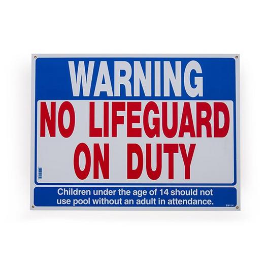 National Stock Sign  No Lifeguard on Duty Sign