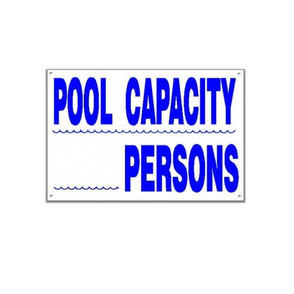 National Stock Sign Pool Capacity Sign In The Swim