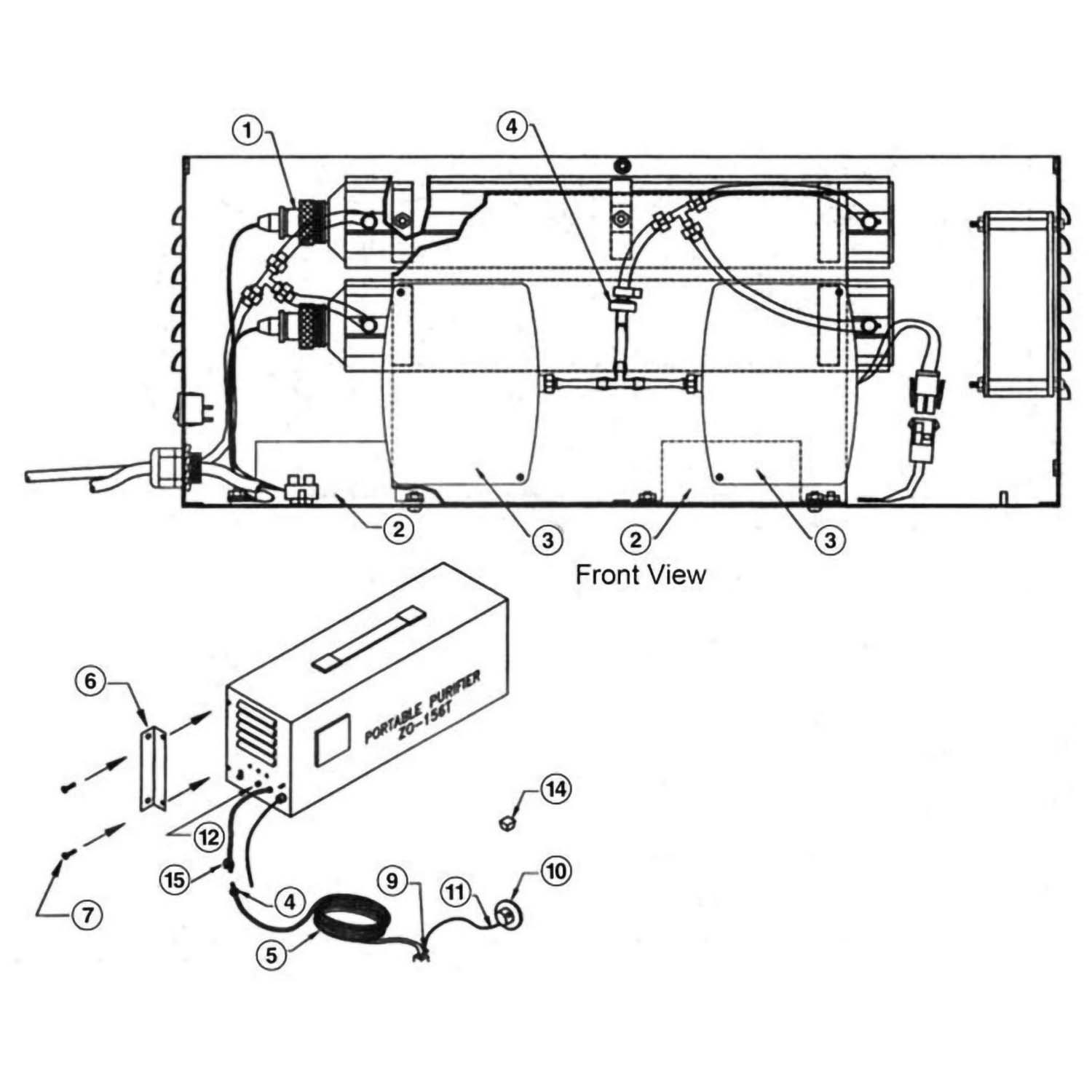 Del Ozone ZO-156T Ozonator Parts