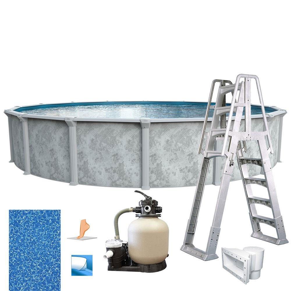 Ambassador 24 x 52 Round Above Ground Pool Package