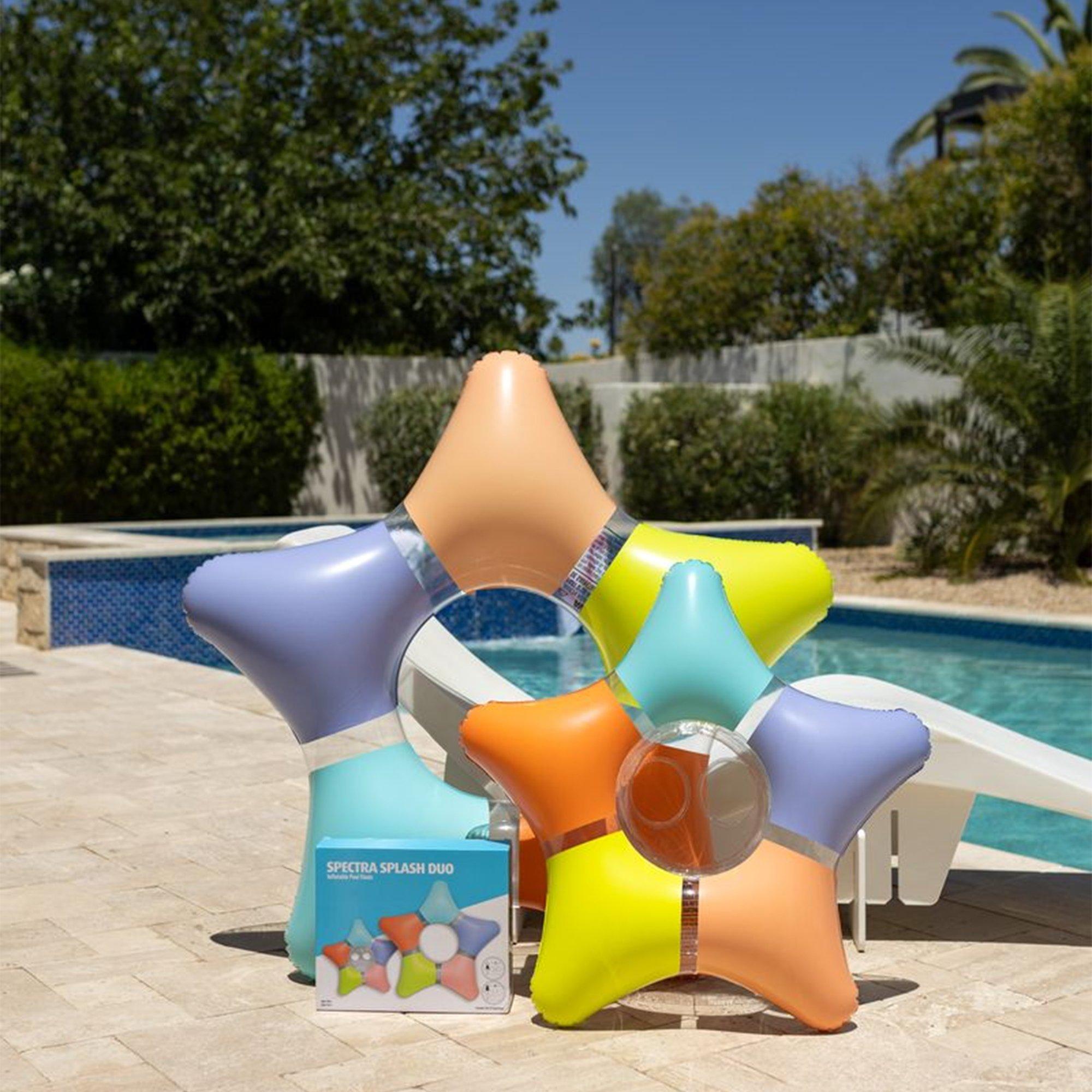Spectra Splash Duo Inflatable Star-Ring Pool Floats - 2 Piece Set