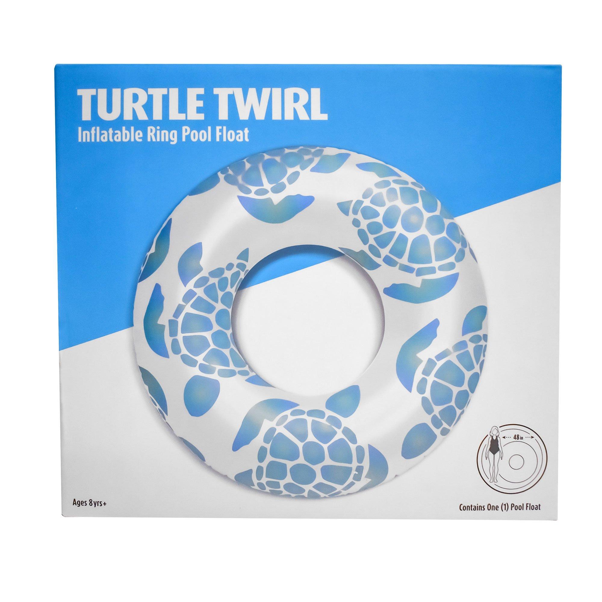 Turtle Twirl Inflatable Ring Pool Float