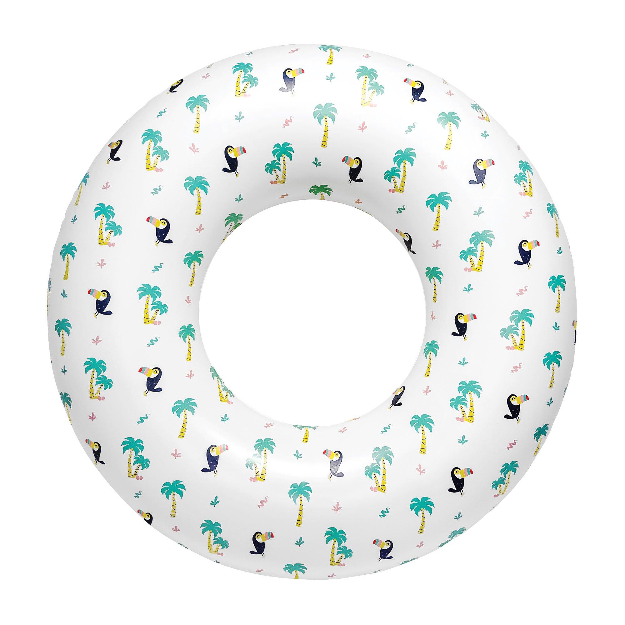 Tropical Toucan Breeze Inflatable Ring and Hammock Pool Float  2 Piece Set