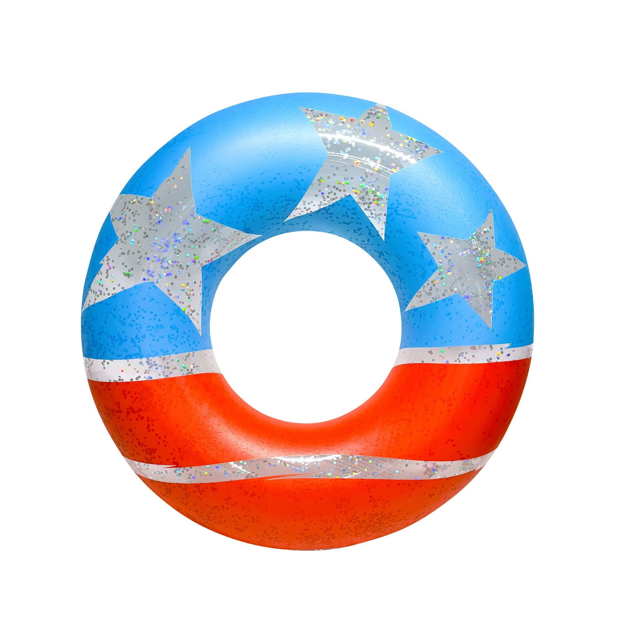 Star Spangled Glitter 48in Ring Float